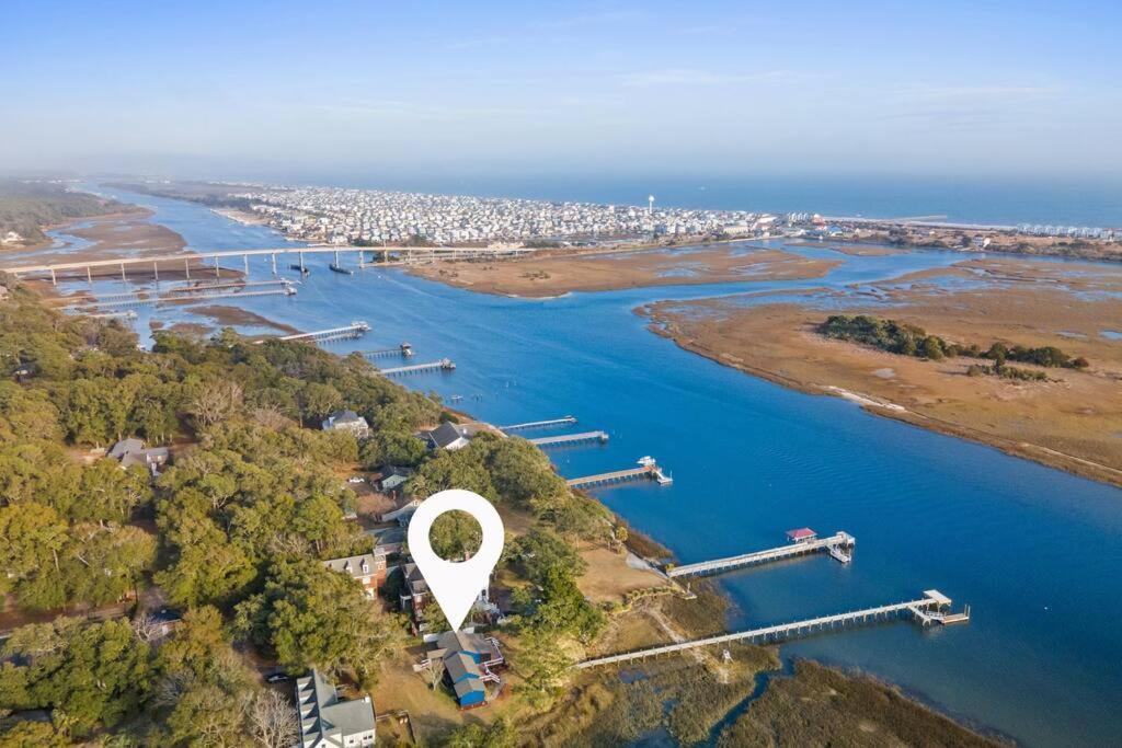 Dolphin Cove - Whole Waterfront House With Dock Ocean Isle Beach Exterior foto